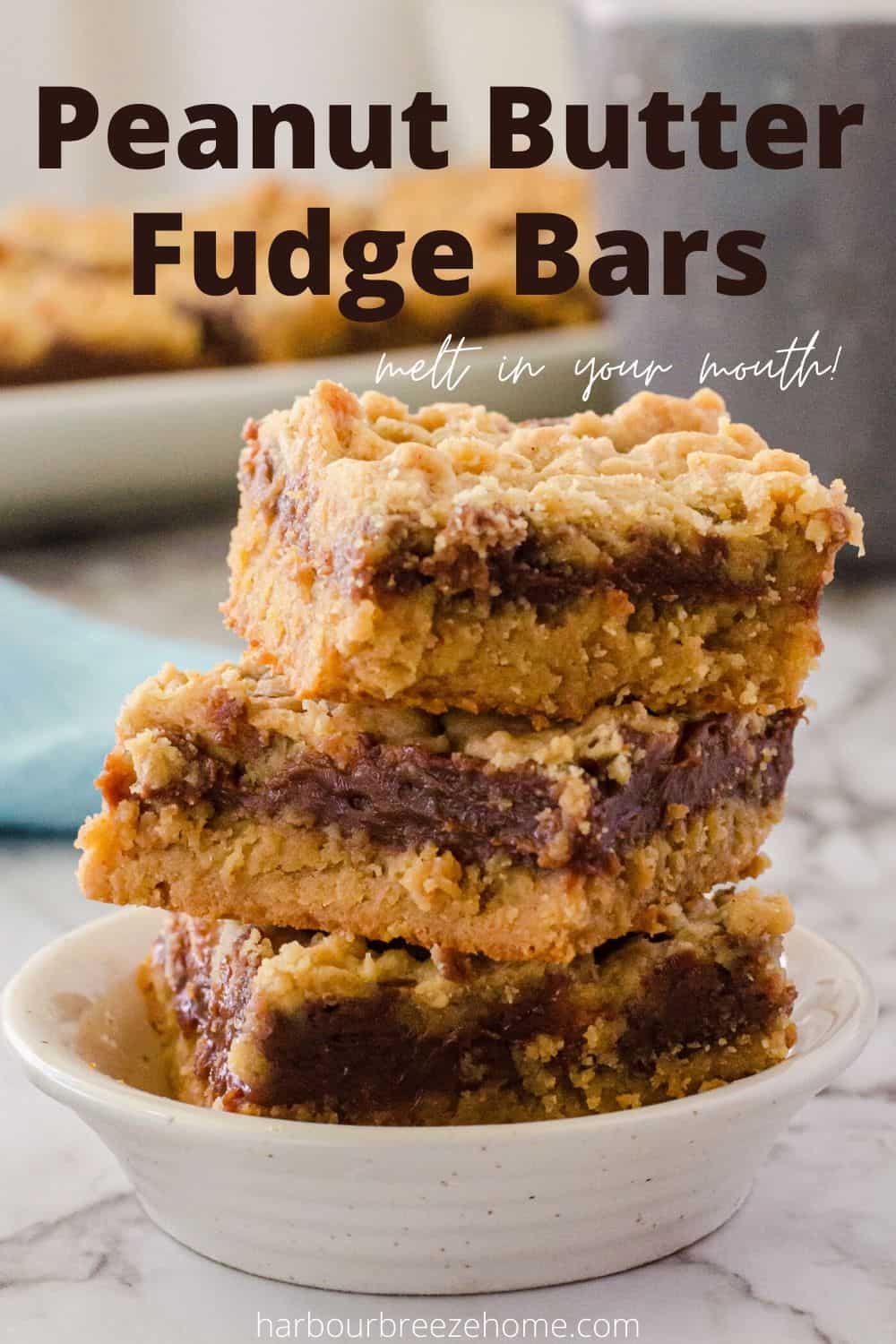 Peanut Butter Chocolate Bars with Cake Mix | Harbour Breeze Home
