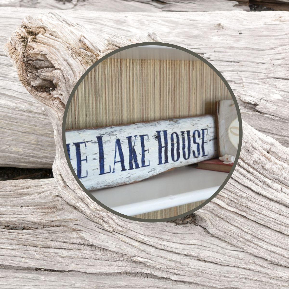 DIY Driftwood Wall Art “Lake House” Sign