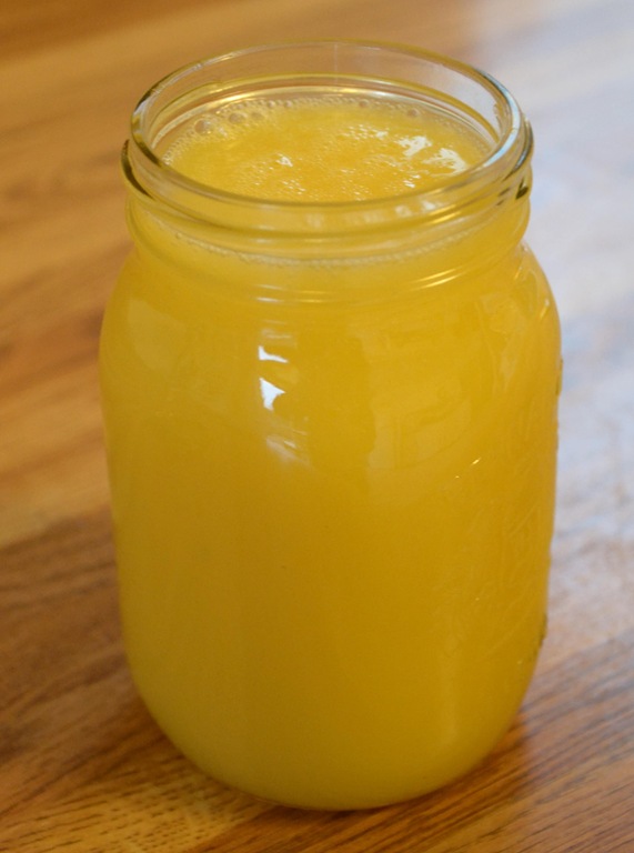 Vanilla sauce in a mason jar