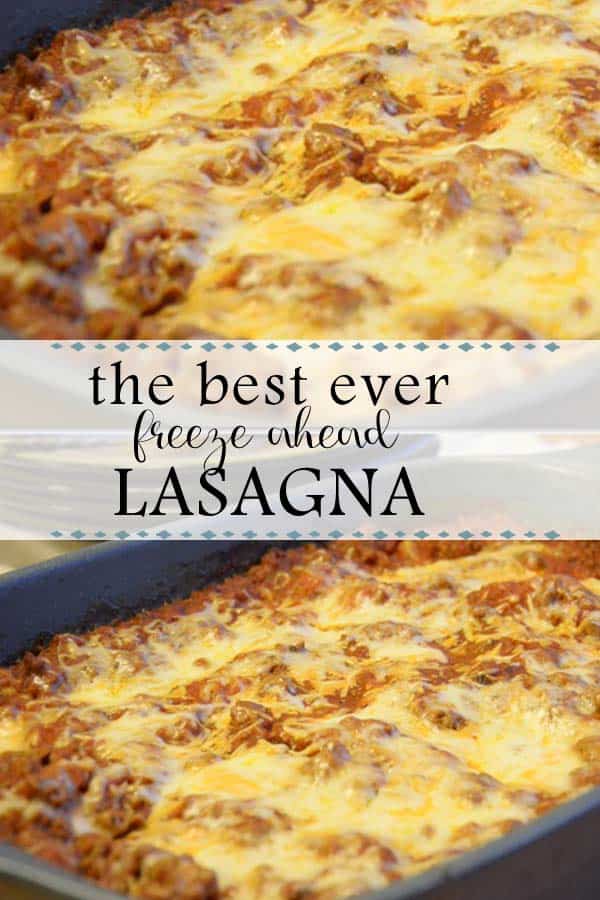 Make Ahead Lasagna Recipe | This lasagna recipe is simple to assemble and freezes beautifully! 