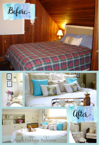 Beach Cottage Bedroom Makeover at harbourbreezehome.com