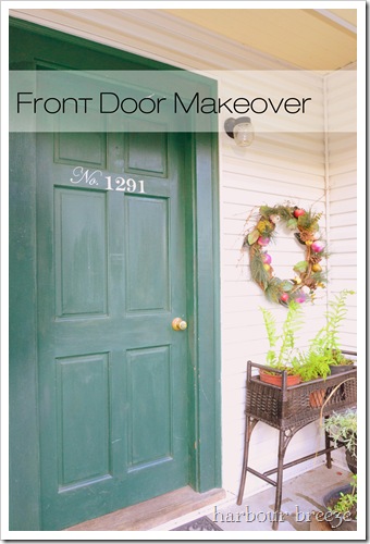 door makeover with text
