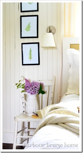 bedside table vignette