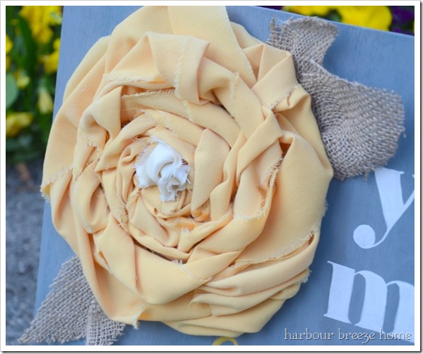 huge fabric flower