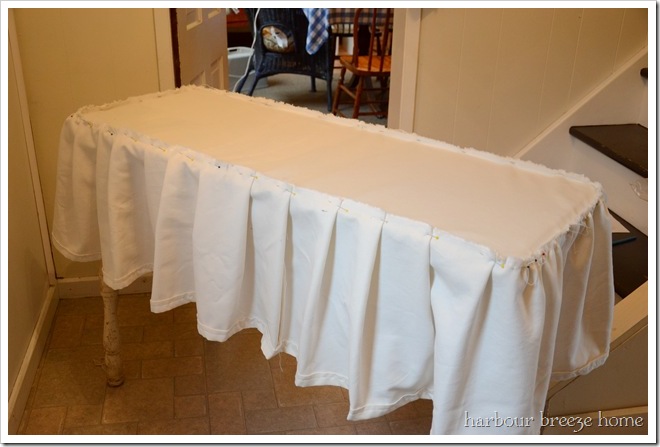 pleated side