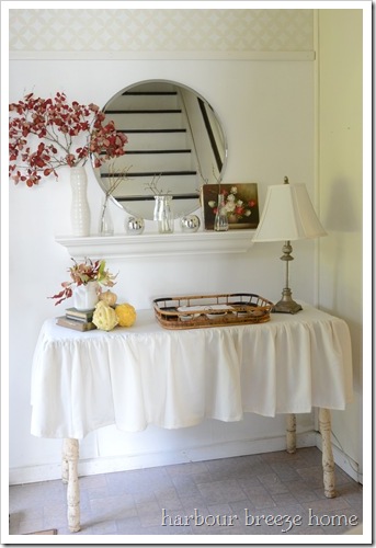 ruffled tablecloth