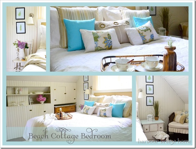 beach cottage bedroom labeled