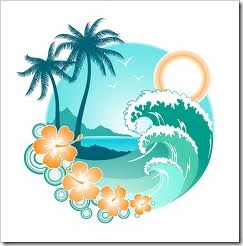 cartoon beach