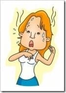 sweating woman