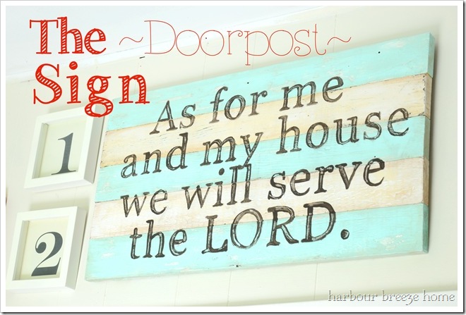 the doorpost sign