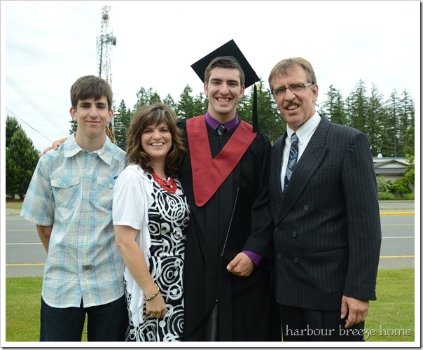 family pic at grad