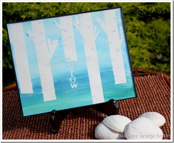 watercolor wall art using painters tape