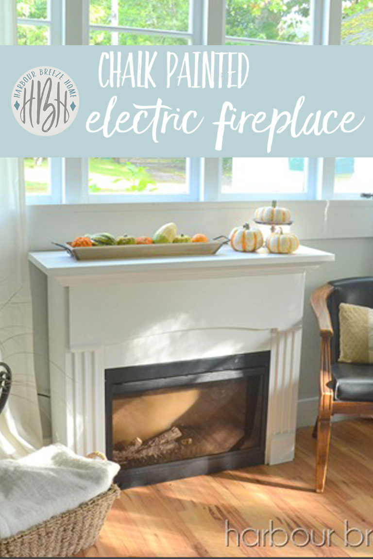 Painted Electric Fireplace - Harbour Breeze Home