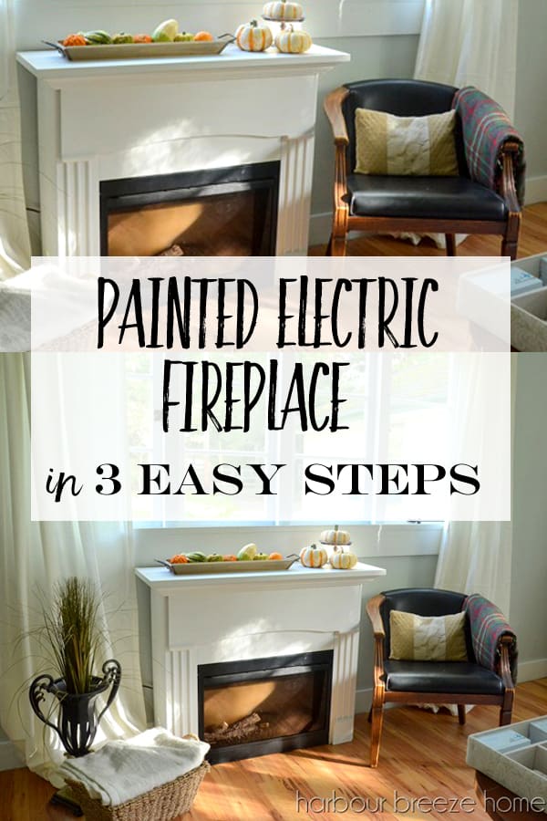 painted electric fireplace