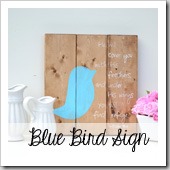blue bird sign