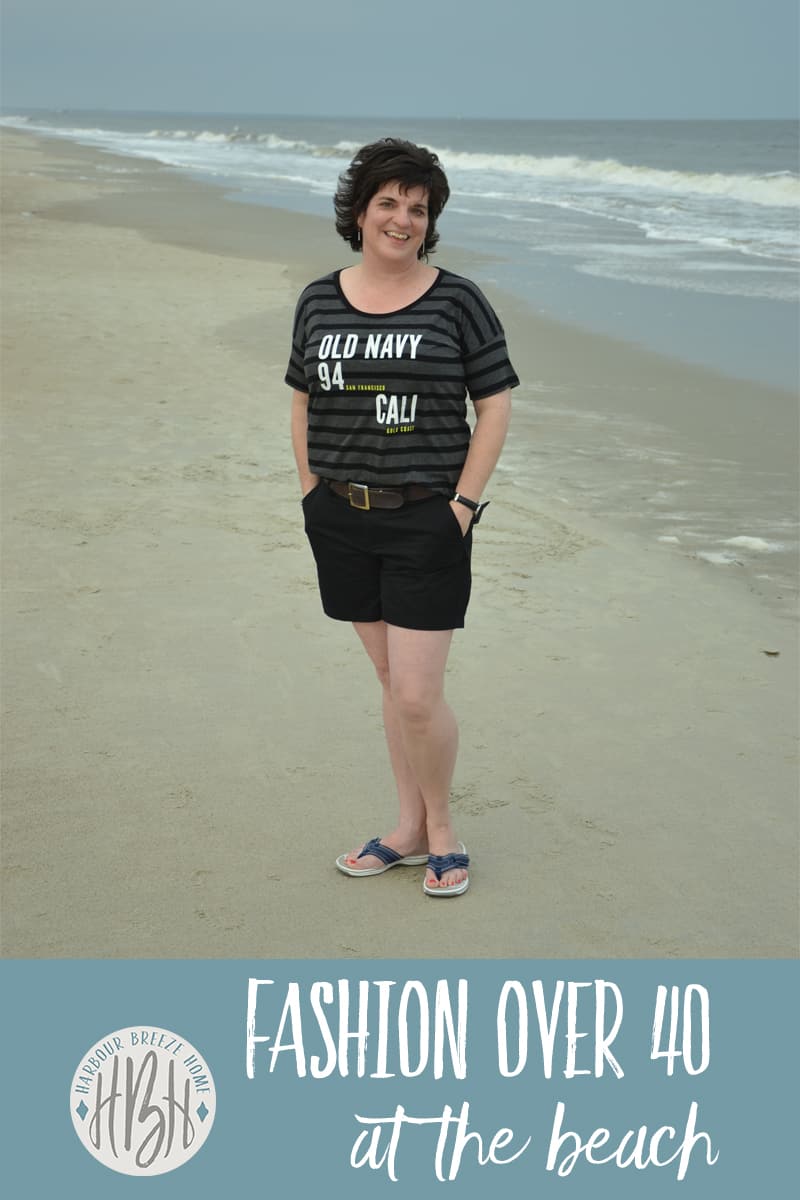 Fashion over 40 ~ at the beach on Tybee Island Fashion over 40 ~ at the beach