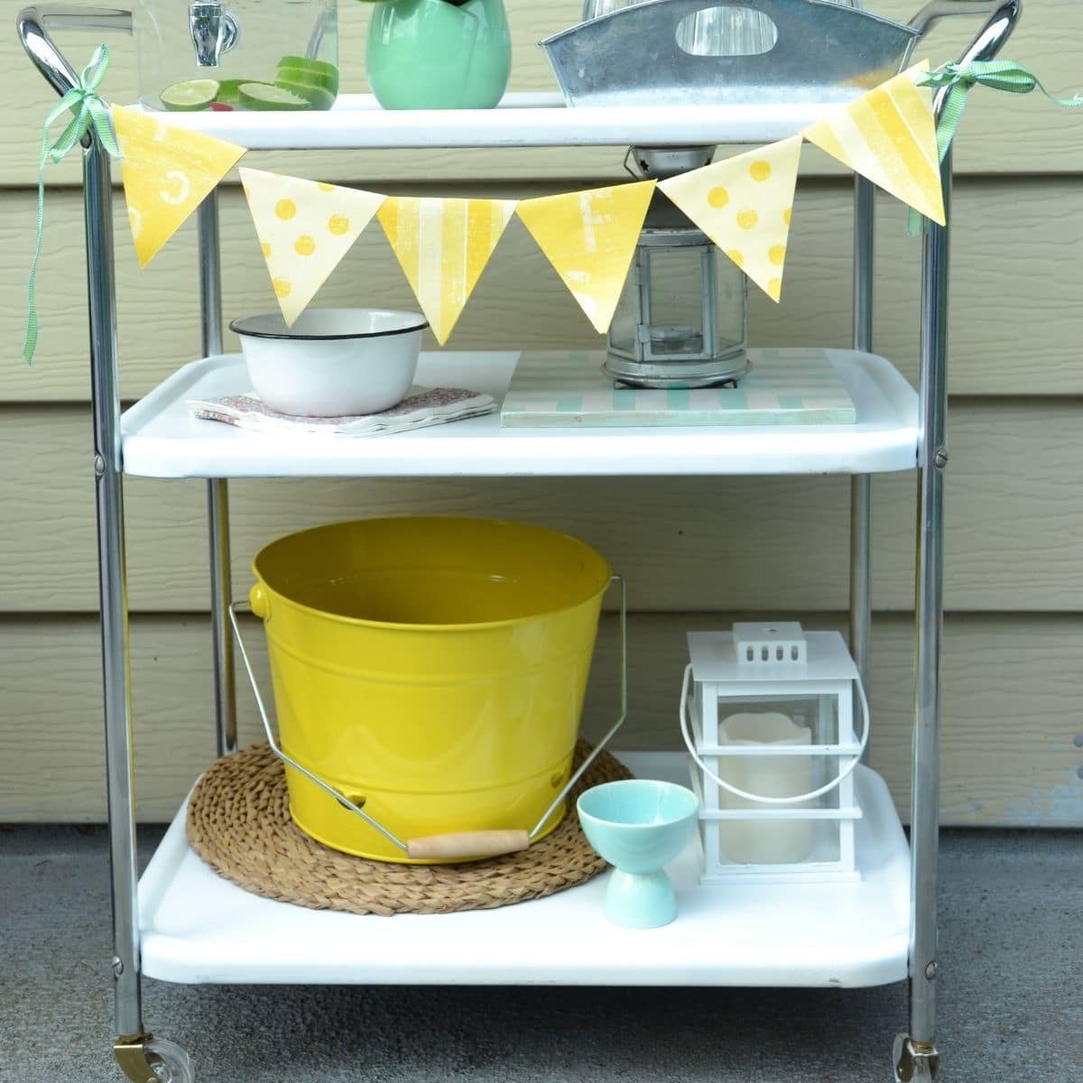 How to Spray Paint Metal Vintage Cart Makeover Harbour Breeze Home