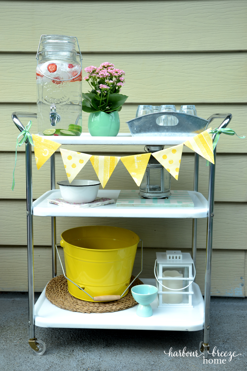vintage metal cart makeover ~ see how to transform an eyesore into a thing of beauty again!