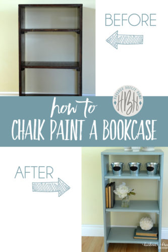 How to Use Cottage Chalk Paint to paint a bookcase