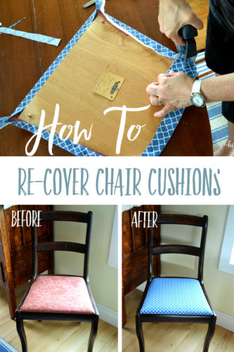 Diy Upholstery Easy Dining Chair Seat, How To Recover A Chair Seat Pads