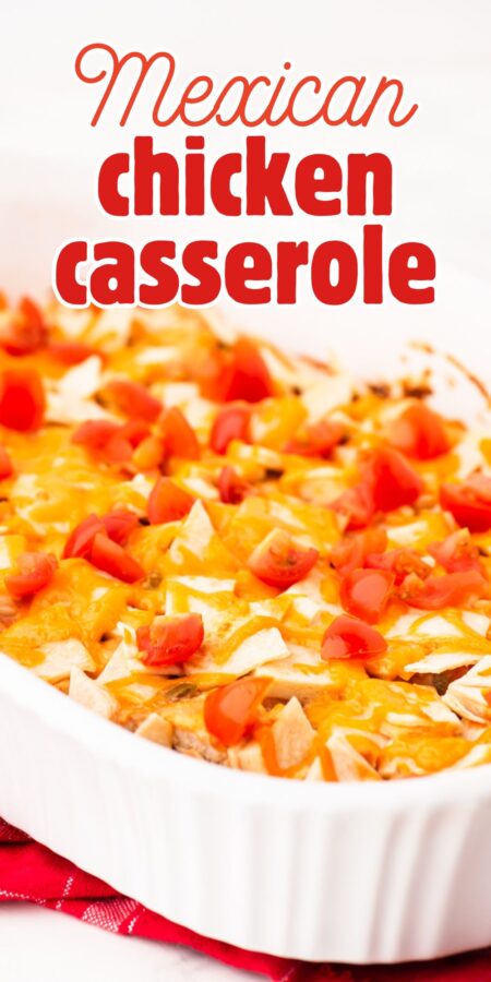Baked Mexican chicken casserole ready to serve