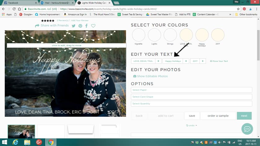 How to design Christmas cards with Basic Invite