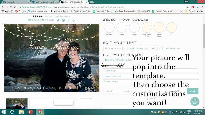 How to design Christmas cards with Basic Invite