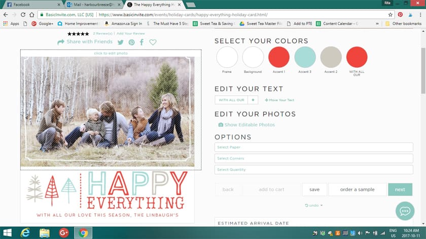How to design Christmas cards with Basic Invite
