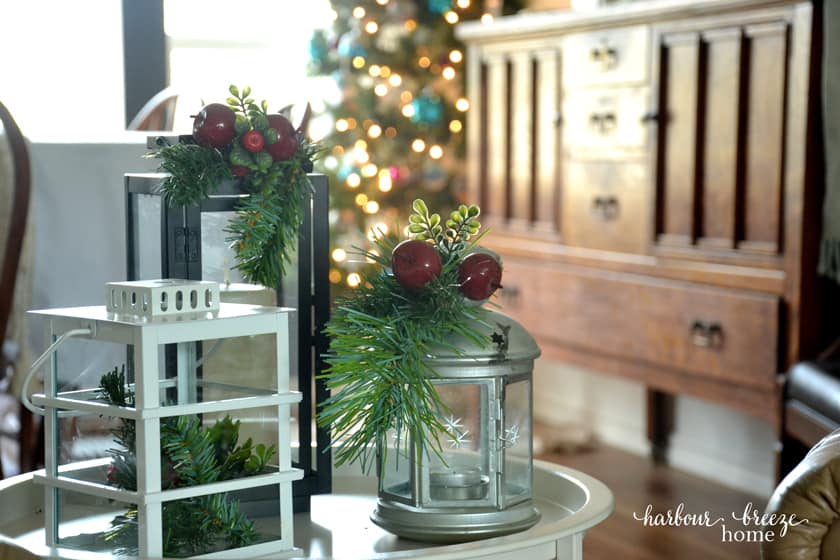 Aqua Blue & Red Christmas Decor