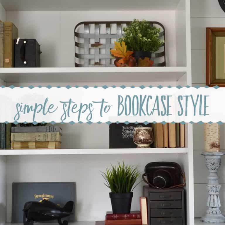 How to Style a Farmhouse Bookcase in 3 Easy Steps