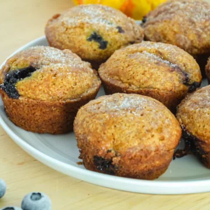 Pumpkin Muffins with Berries & Streusel Topping