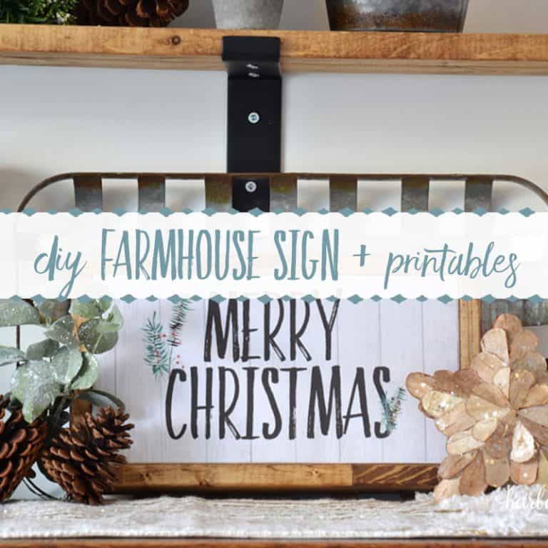 DIY Farmhouse Sign + Free Christmas Printables