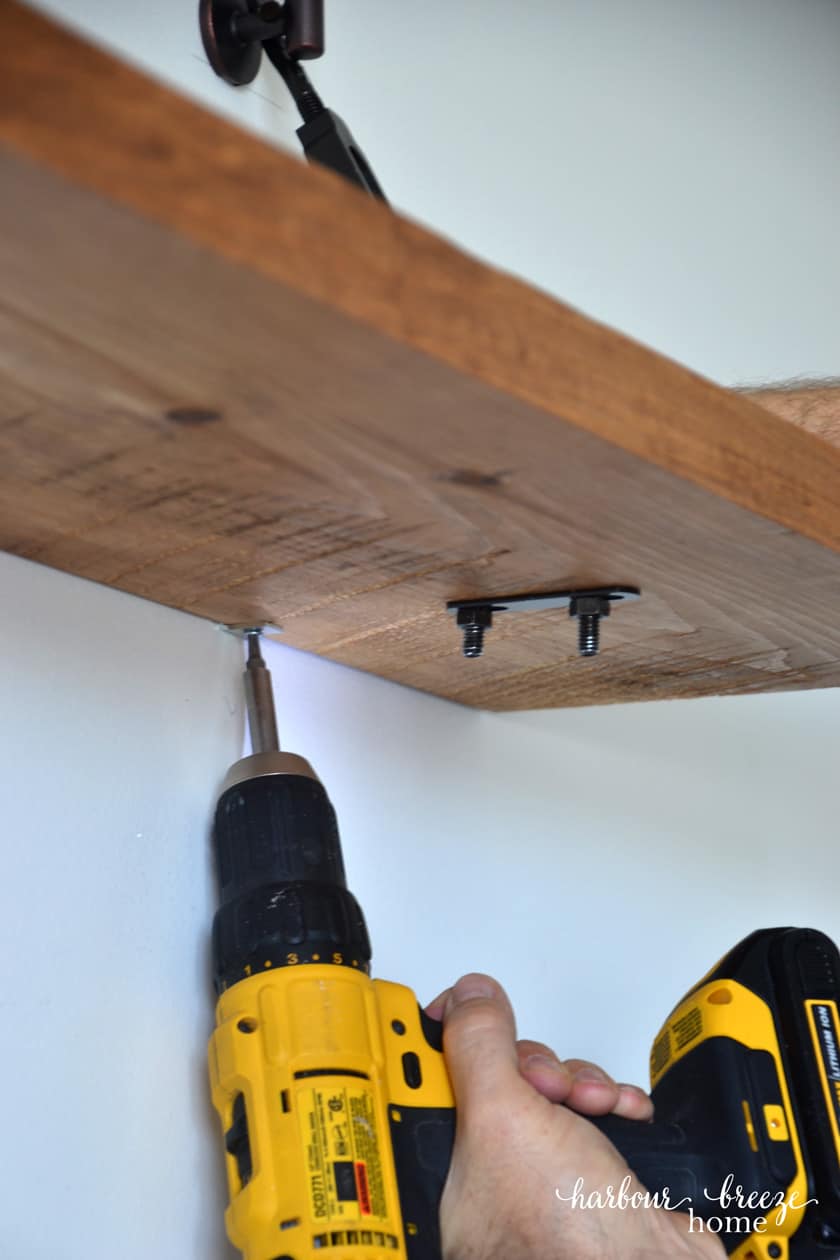 how to anchor a turnbuckle shelf to the wall