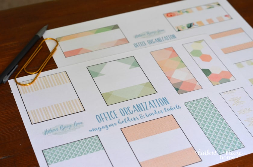 Printable labels in pretty colors and designs.