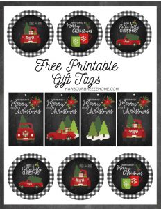 Free Vintage Red Truck Printable Gift Tags - Harbour Breeze Home