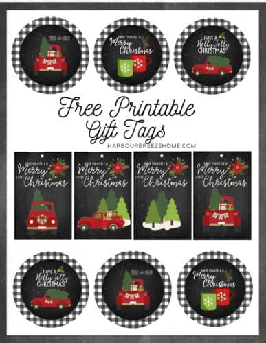Free Vintage Red Truck Printable Gift Tags - Harbour Breeze Home