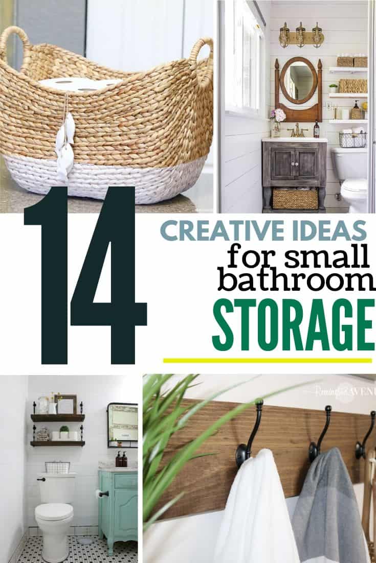 14 Genius Small Bathroom Storage Solutions with Farmhouse Style - Harbour  Breeze Home