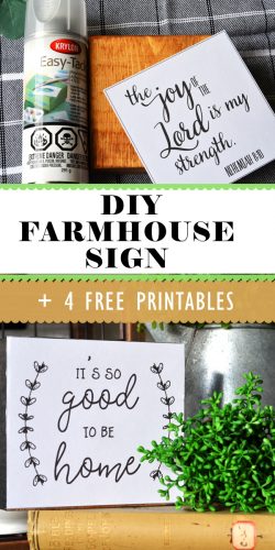 DIY Farmhouse Decor | A Simple Printable Farmhouse Sign Craft