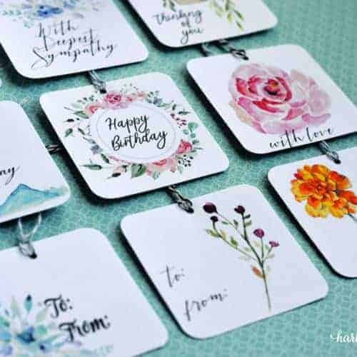 9 Free Printable Gift Tags for Sympathy and All Occassions