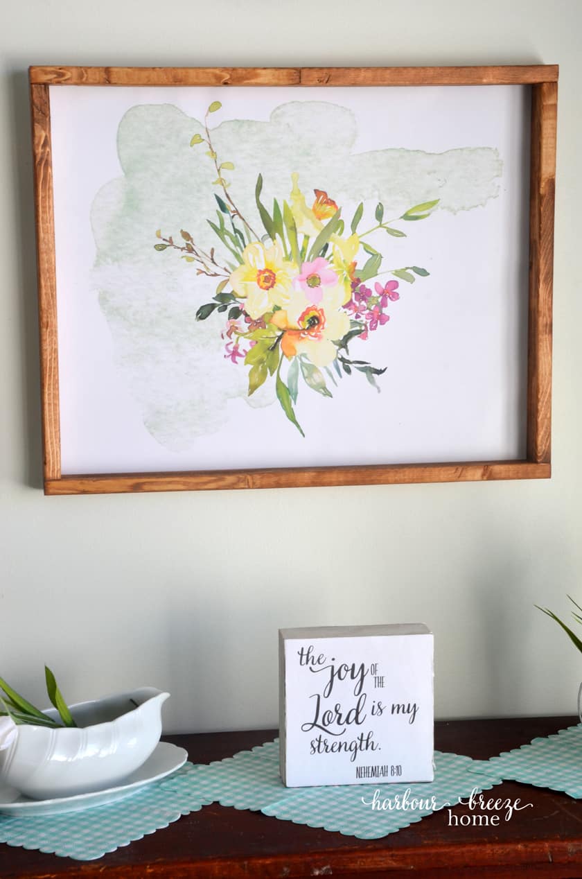 Free printable wall art - flowers in watercolor