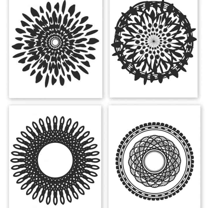 Image for Free Printable Collection of Modern Black and White Prints
