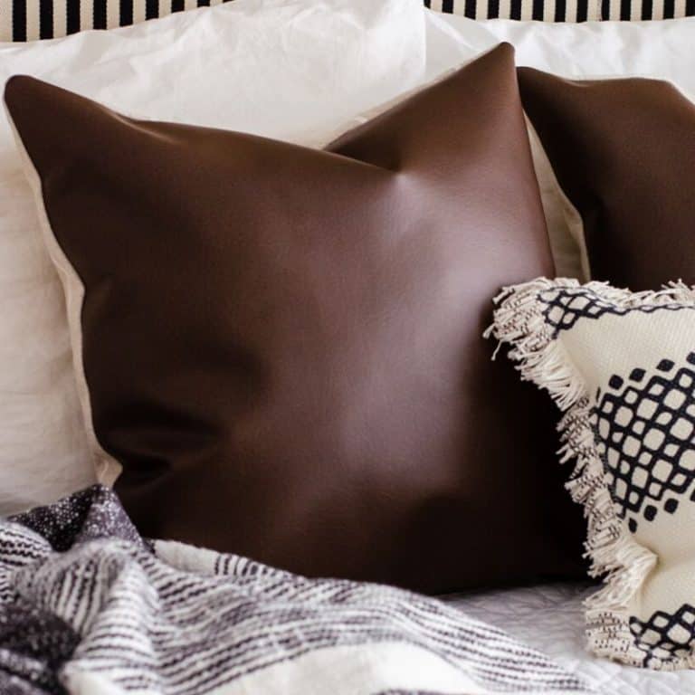 How to Make Faux Leather Pillow Covers with Zipper Closures