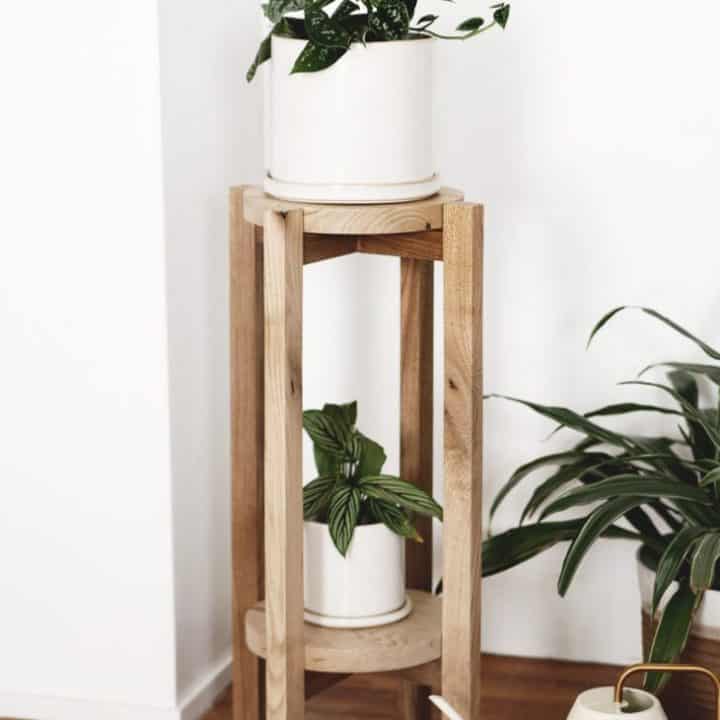 Image for DIY Wood Plant Stand - a simple DIY with a video tutorial