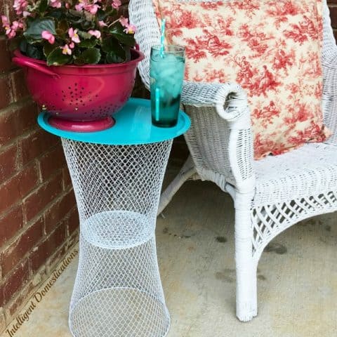 Image for DIY Wire Basket Outdoor Table