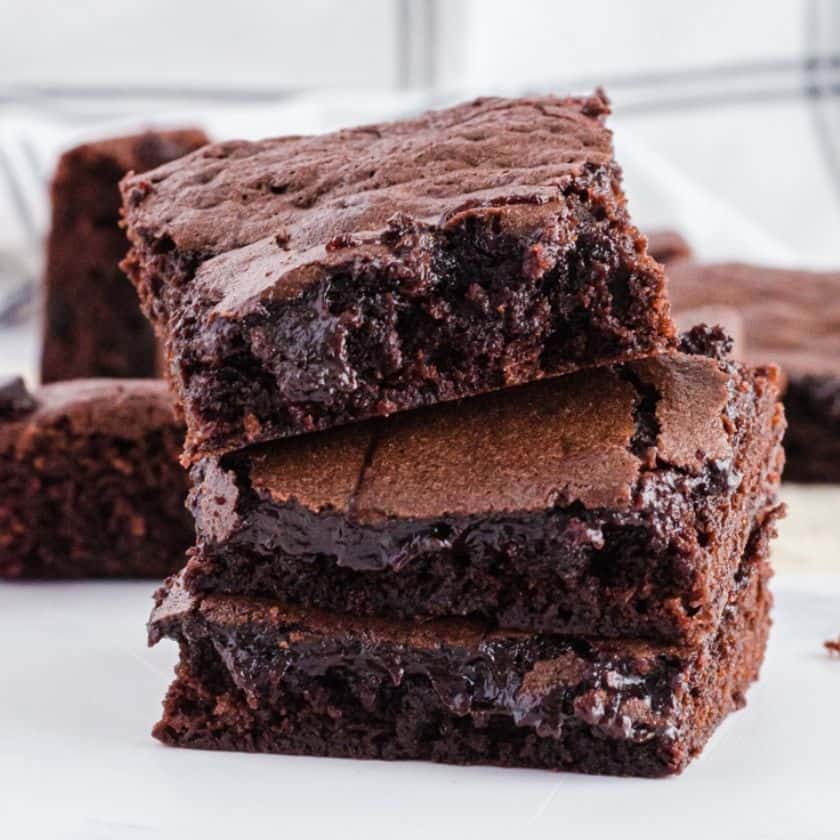 These Fudgy Chocolate Brownies are Quick & Easy to Make from Scratch