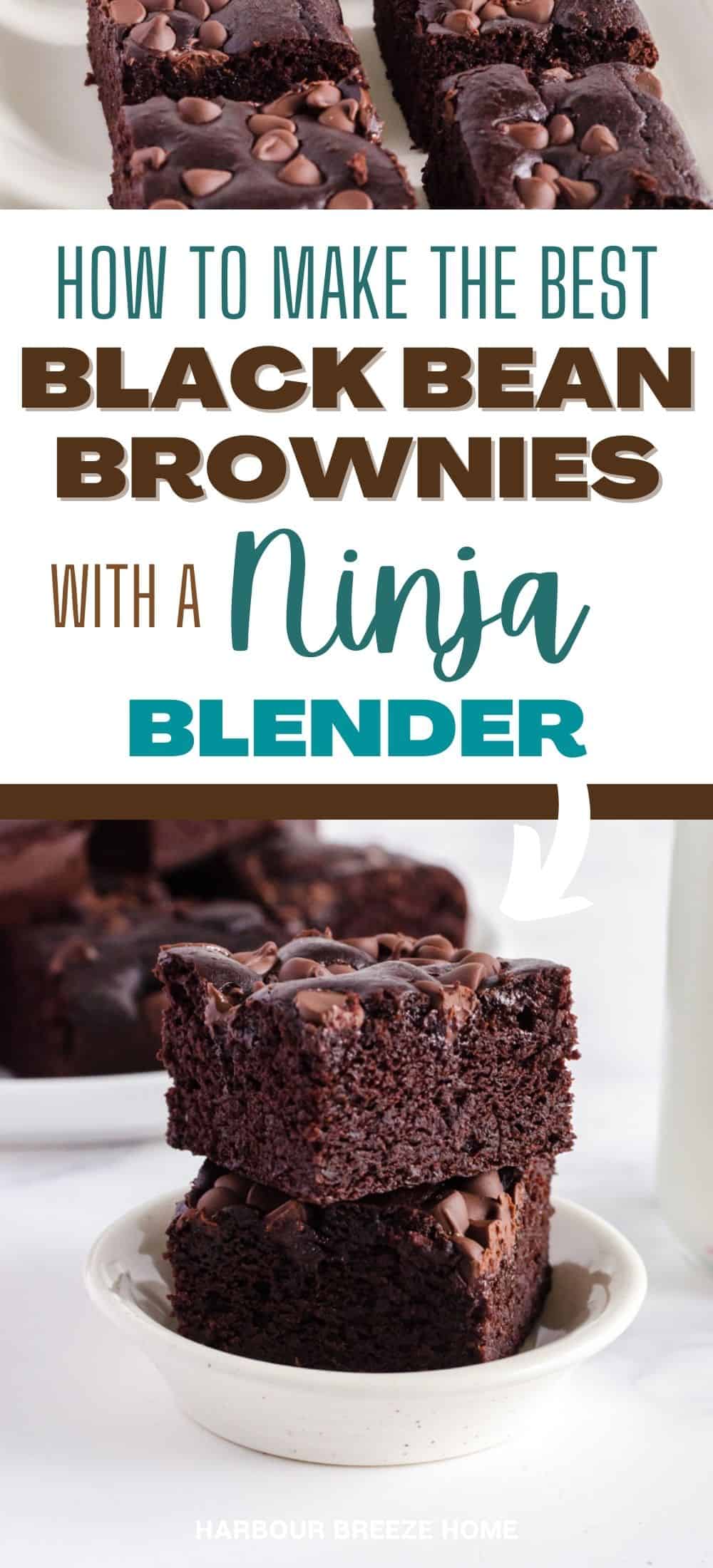 Black Bean Brownies - a quick & easy Ninja Blender recipe!