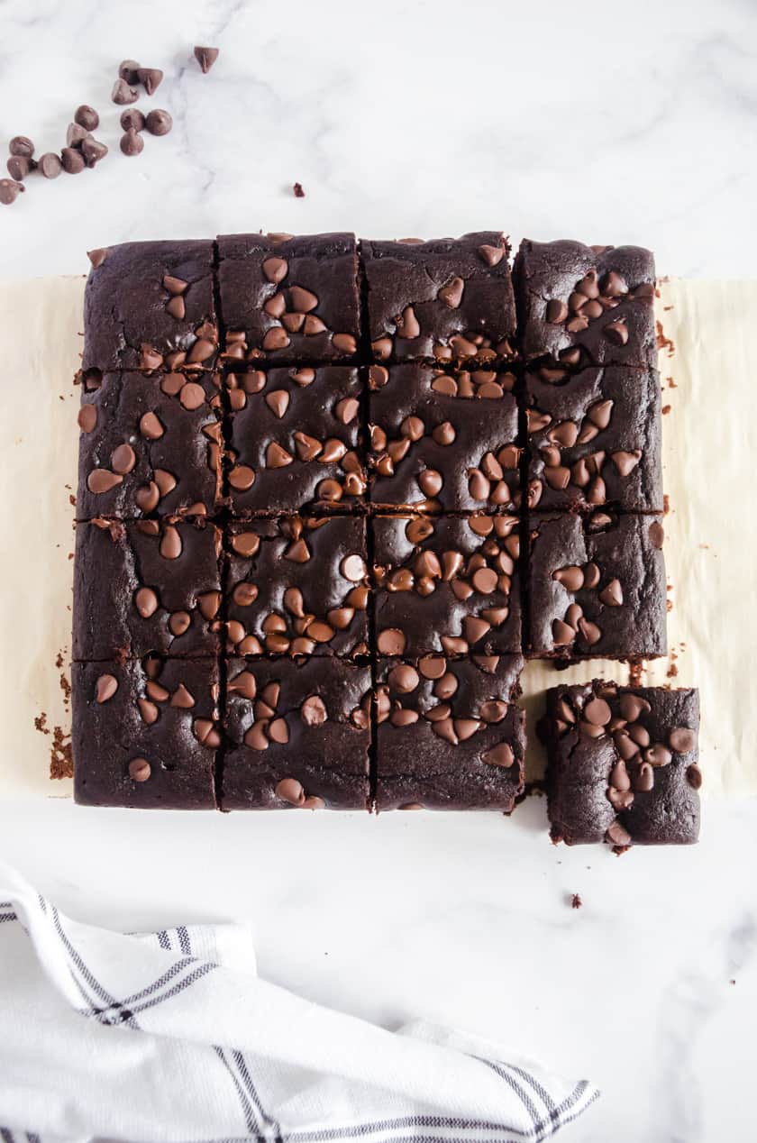 This Ninja blender black bean brownie recipe comes out smooth, fudgy, and delicious!