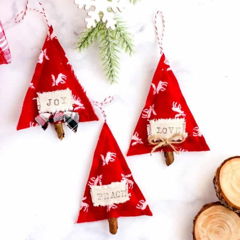 How to Make Simple & Meaningful DIY Scandinavian Christmas Ornaments Using Fabric