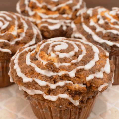 Image for Cinnamon Roll Muffins with Vanilla Glaze | Recipe