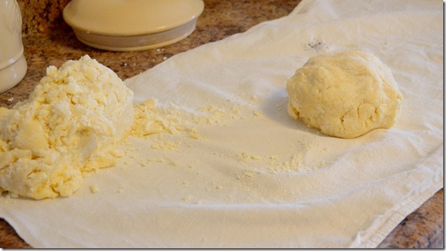 rolled sugar cookie dough divided into 2 portions